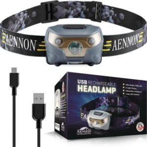 Linterna Frontal Led Cree, Recargable por Usb, Súper Brillante, Ligera y Confortable, Fácil de Usar