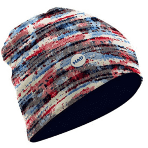 Gorro para nordic walking reversible de lana de oveja merina.