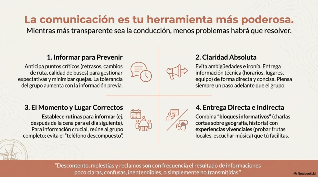 comunicación e información con el grupo